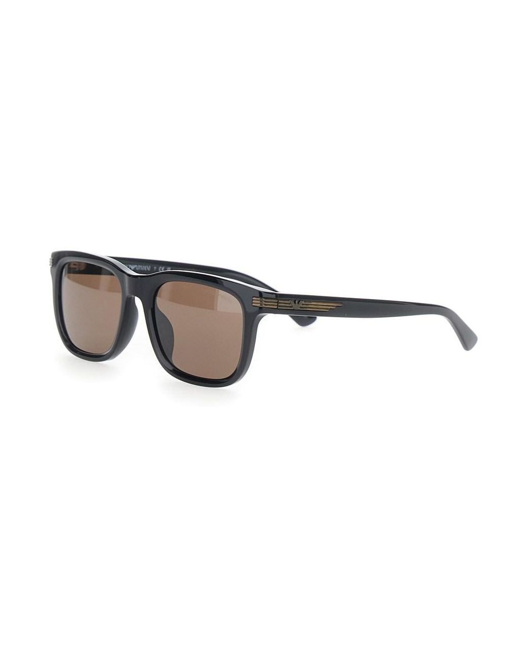 Emporio Armani White Square-Lens Sunglasses With Side Logo for men