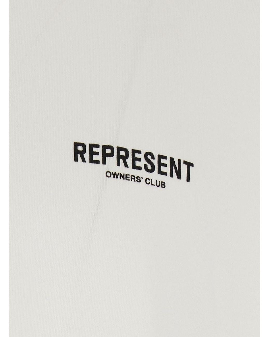 Represent White T-Shirt Crew Neck Cotton T-Shirts for men