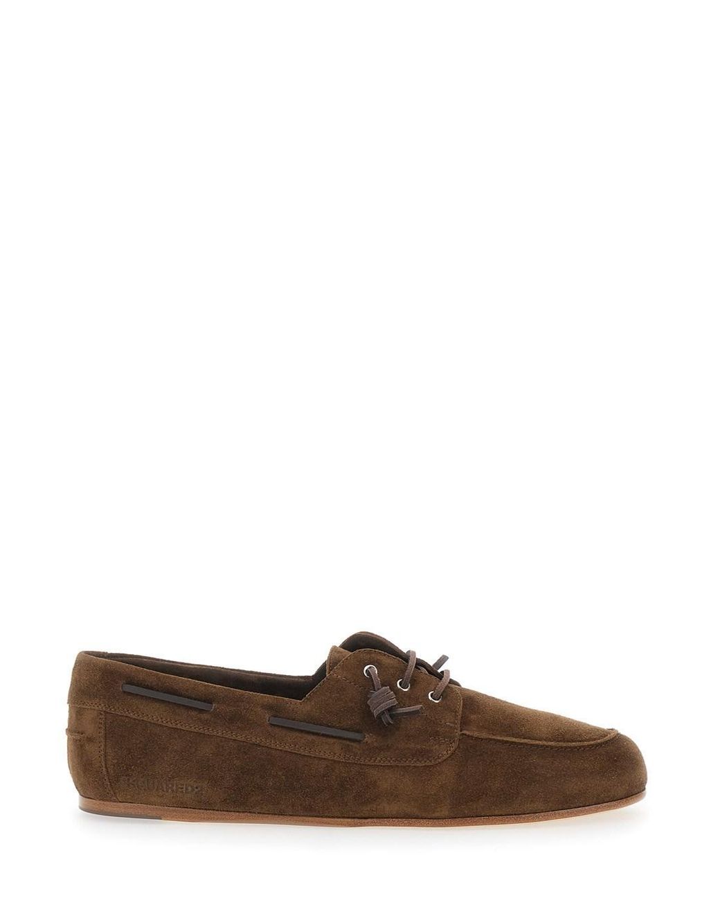DSquared² Brown College Suede Loafers for men