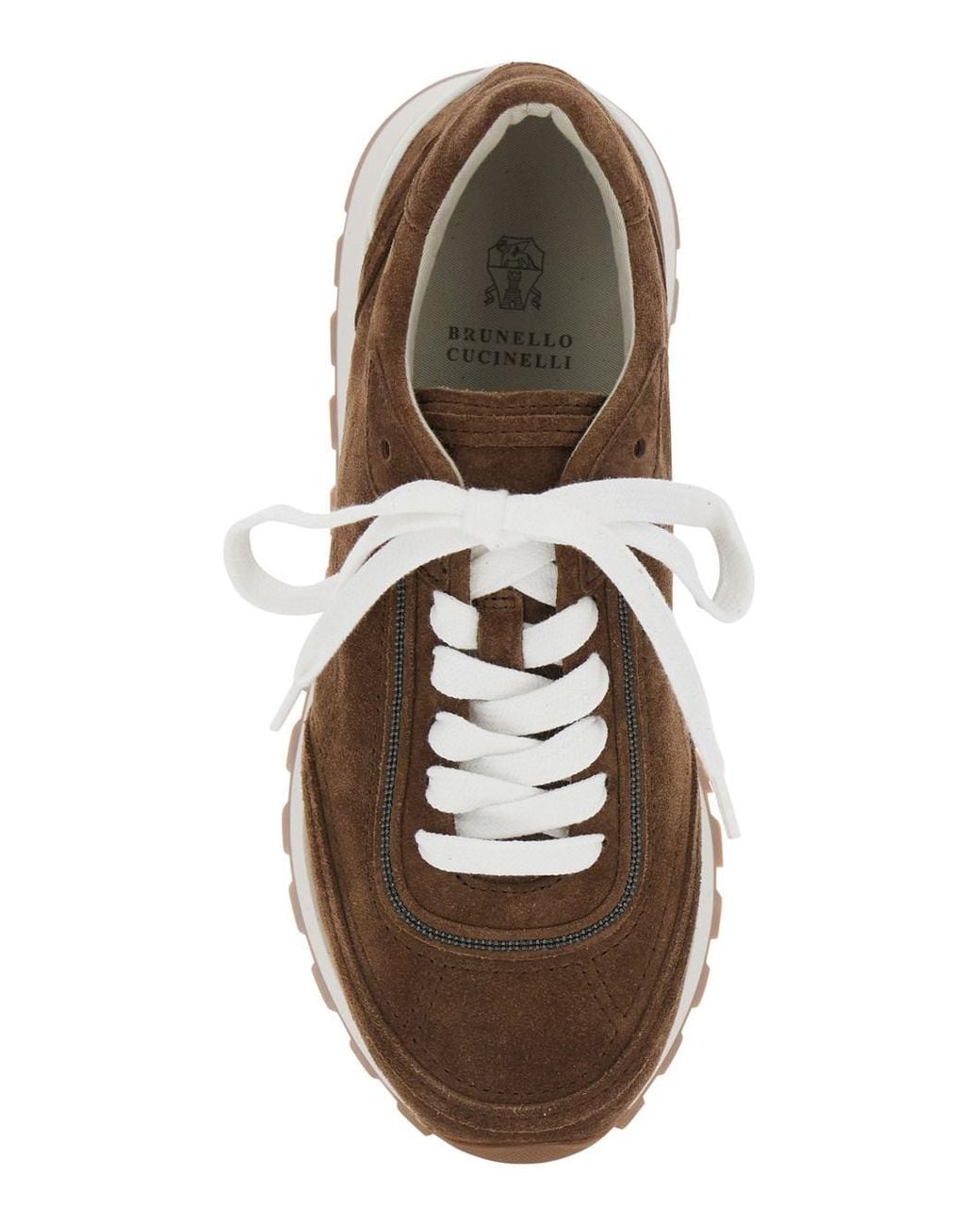 Brunello Cucinelli Brown Low Top Sneakers Suede