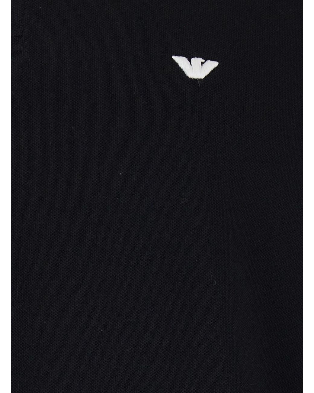 Emporio Armani Blue Polo Shirt Long Sleeve for men