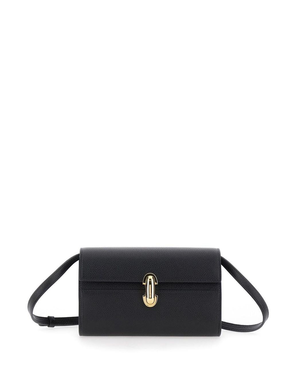 Borsa A Spalla 'Symmetry' Con Chiusura Con Placca Sul Fronte I di SAVETTE in Black
