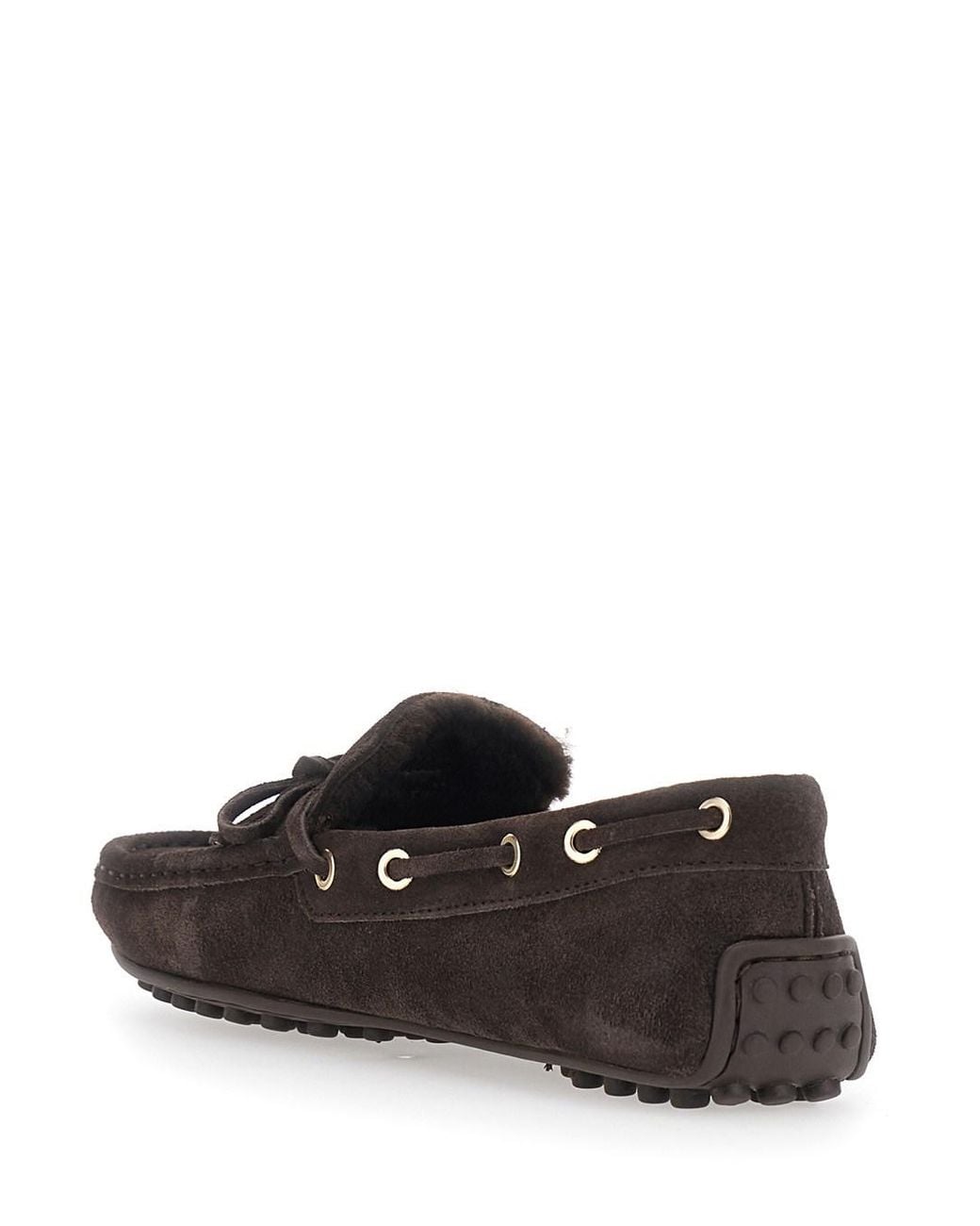 Tod's Brown City Gommini Shearling