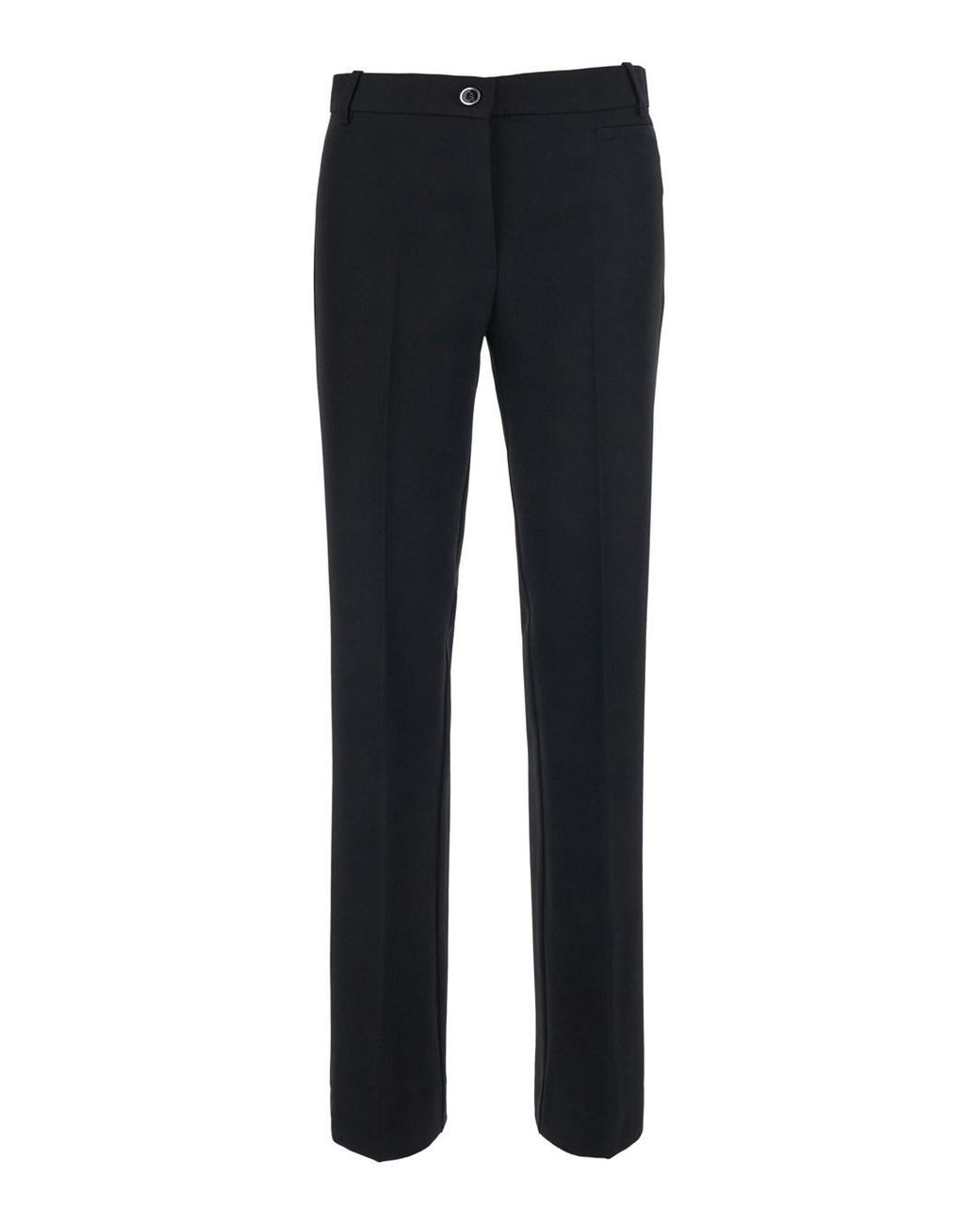Pinko Blue Crepe Viscose Trousers Polyester