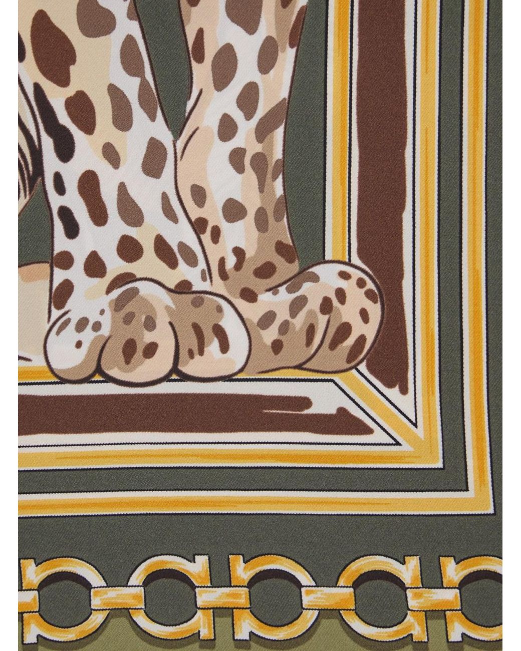 Ferragamo Metallic Printed Silk Scarf