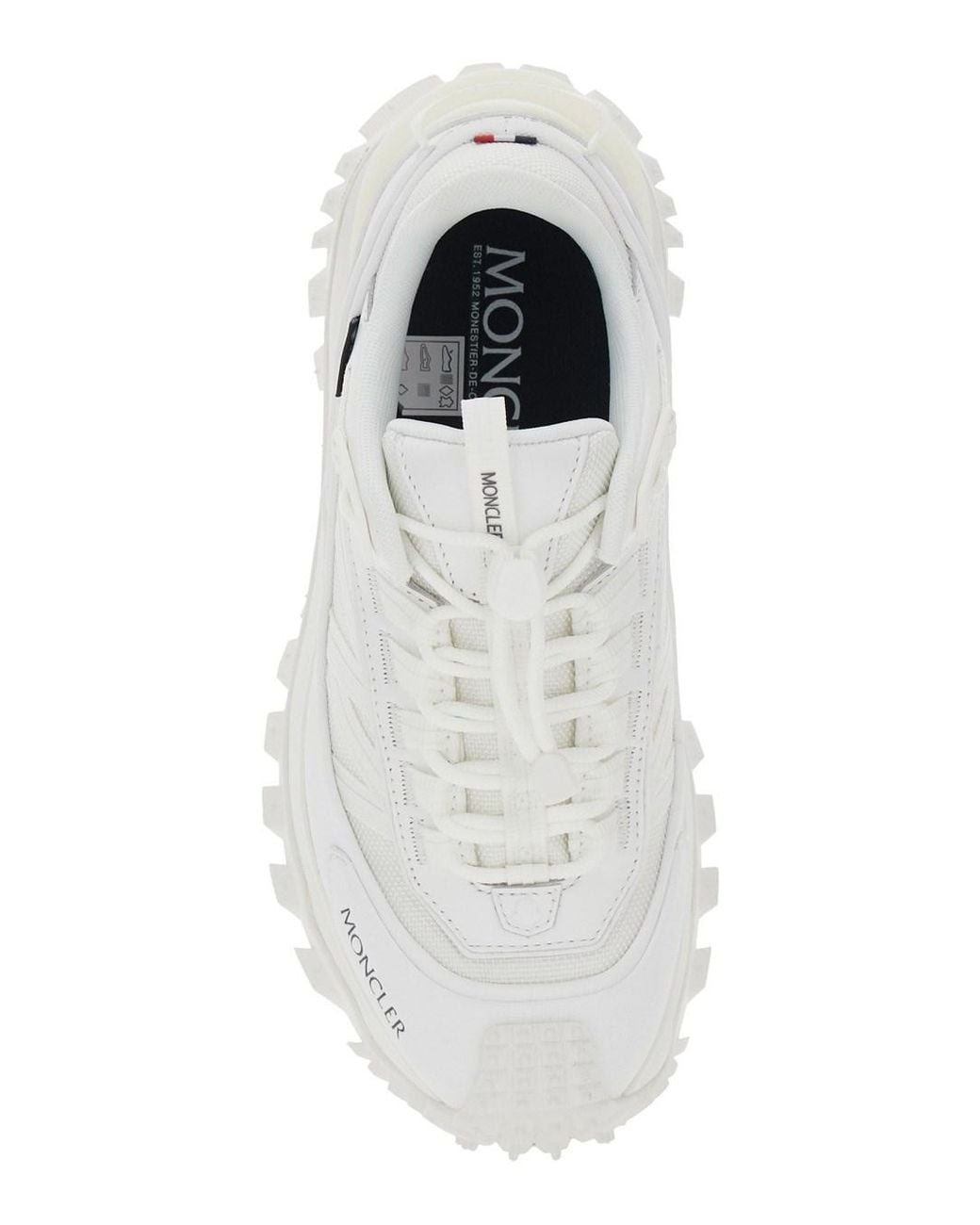 Moncler White 'Trailgrip Gtx' Low Top Sneakers With Logo Detail