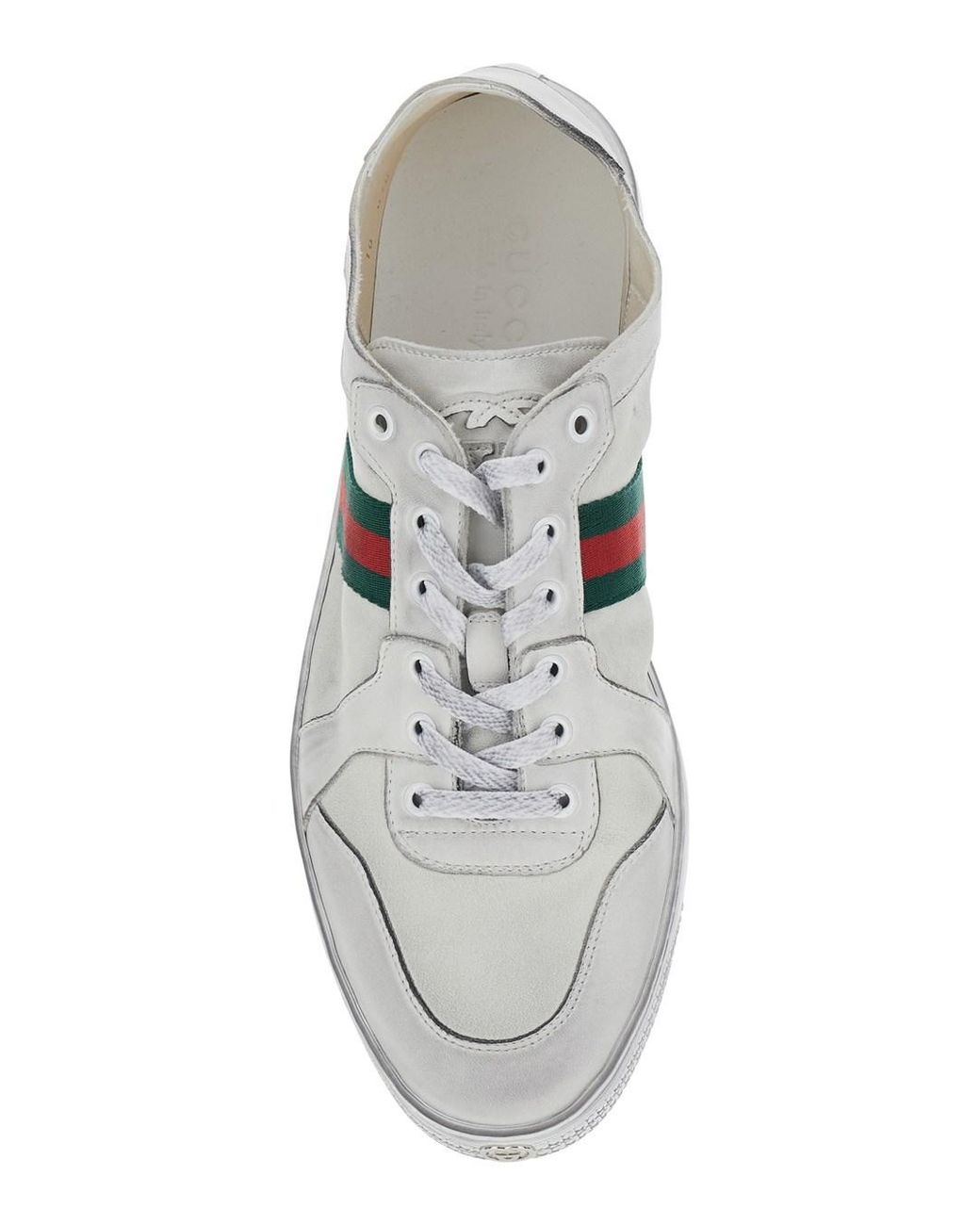 Gucci White Low Top Sneakers Coda Leather Trainers for men