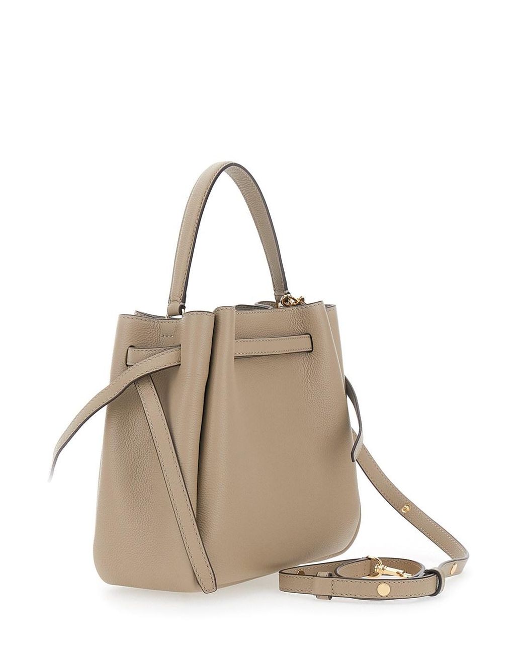 Tory Burch Natural Handbag Romy Bucket Cowhide