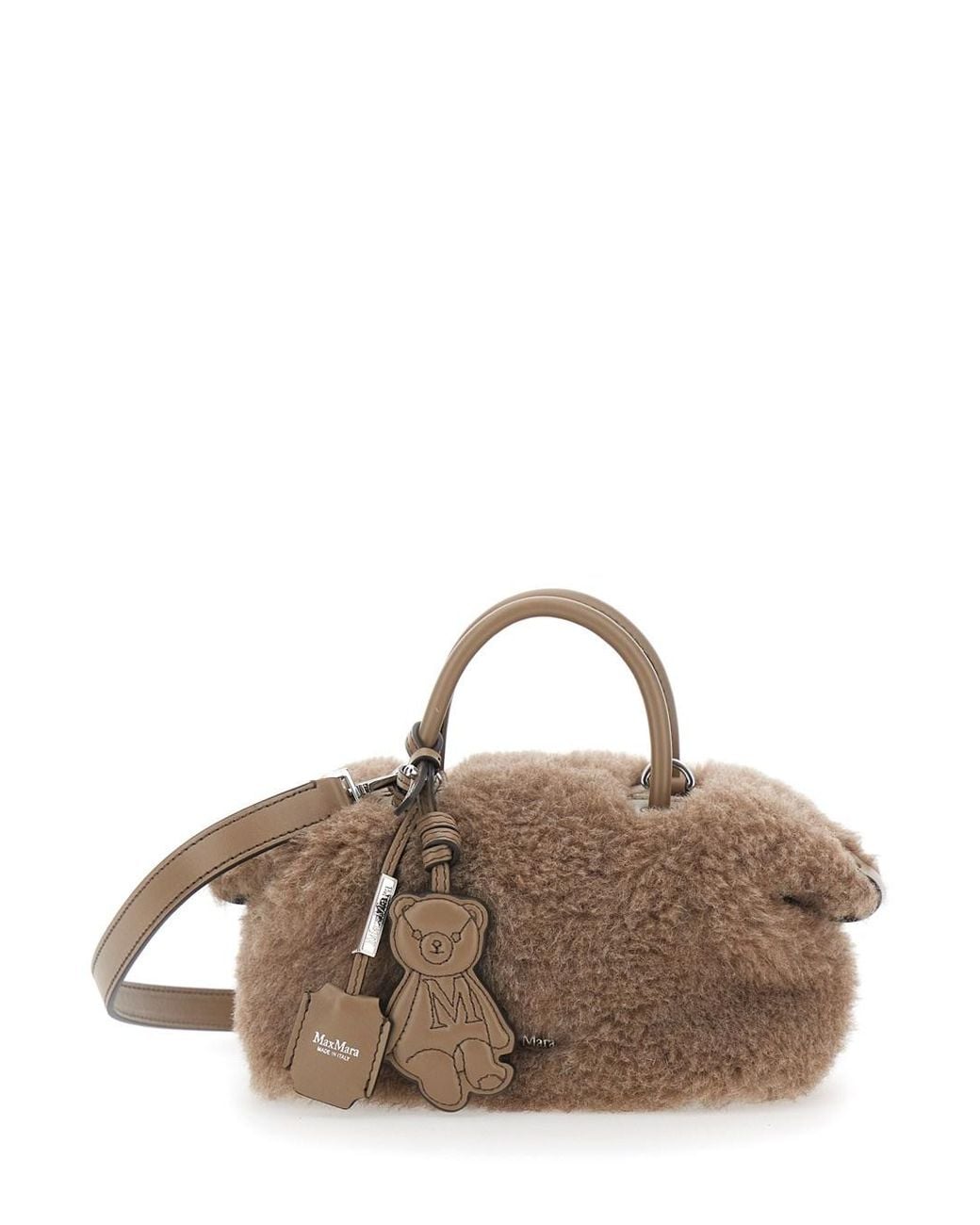 Max Mara Brown Ted Hold All S4 Bag With Handles And Zip Closure, Tech Fabric