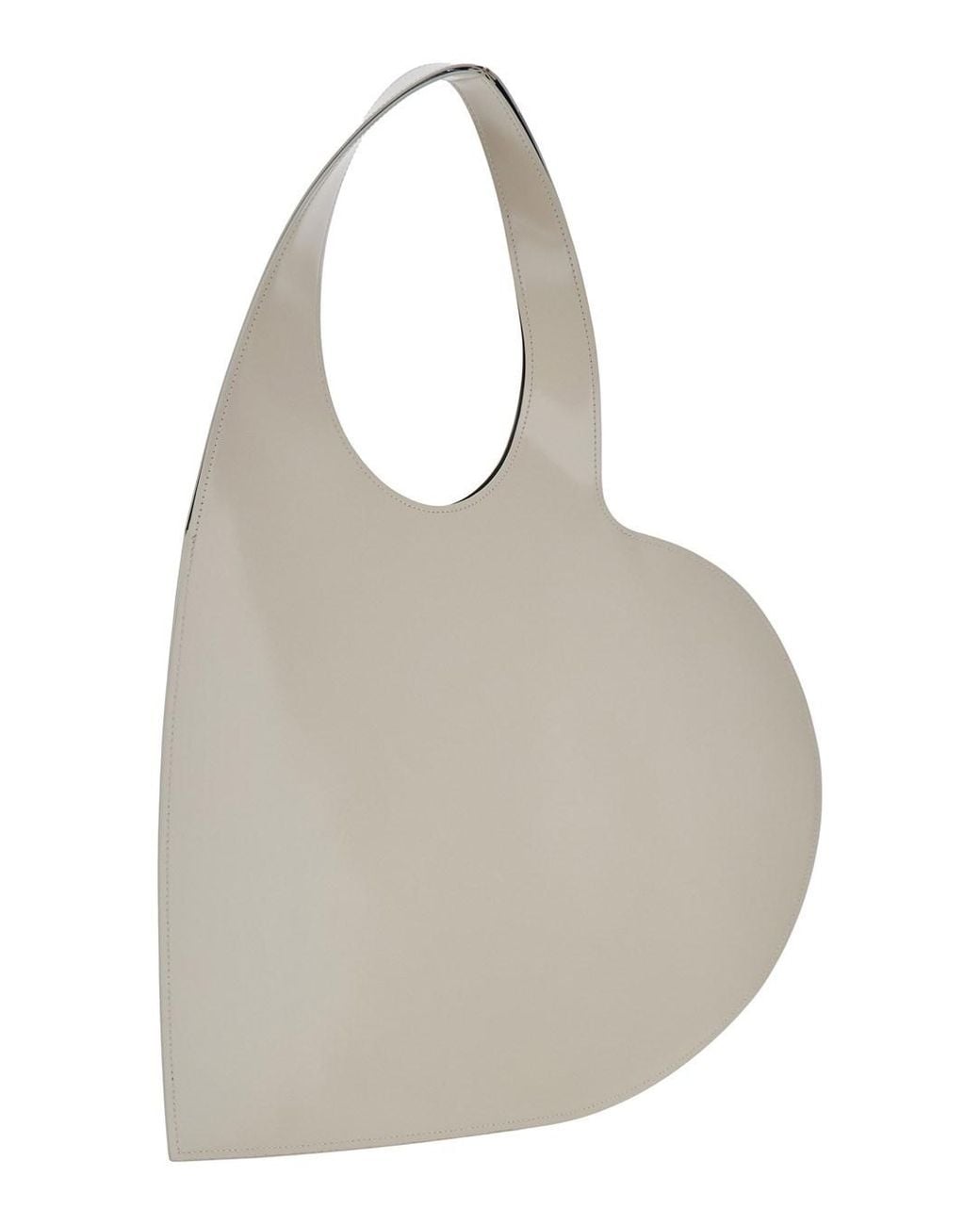 Coperni Natural 'Heart' Shoulder Bag With Logo Print