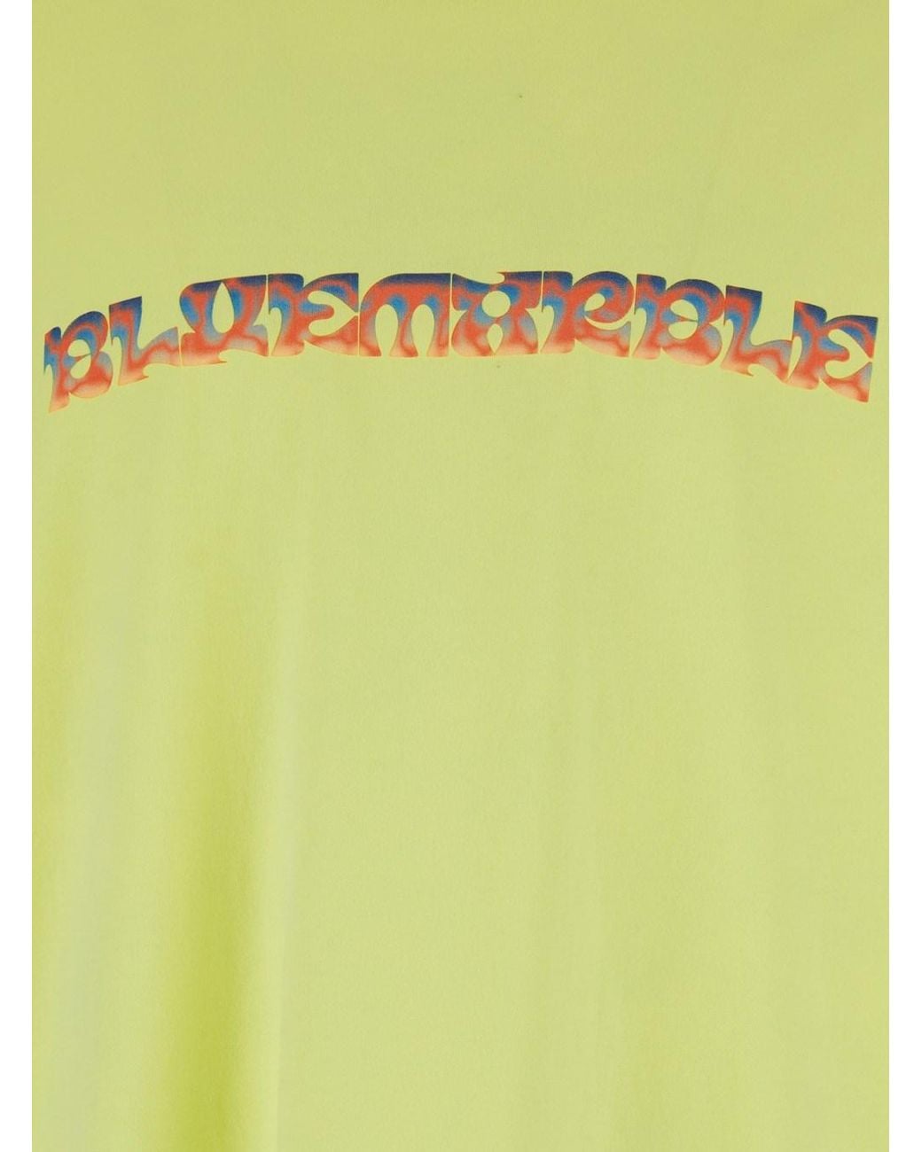 Bluemarble Yellow T-Shirt With Maxi Print for men