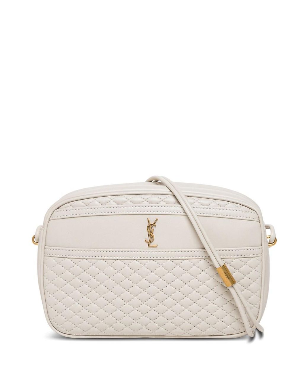 Saint Laurent Victoire Camera Crossbody Bag In Quilted Leather in 