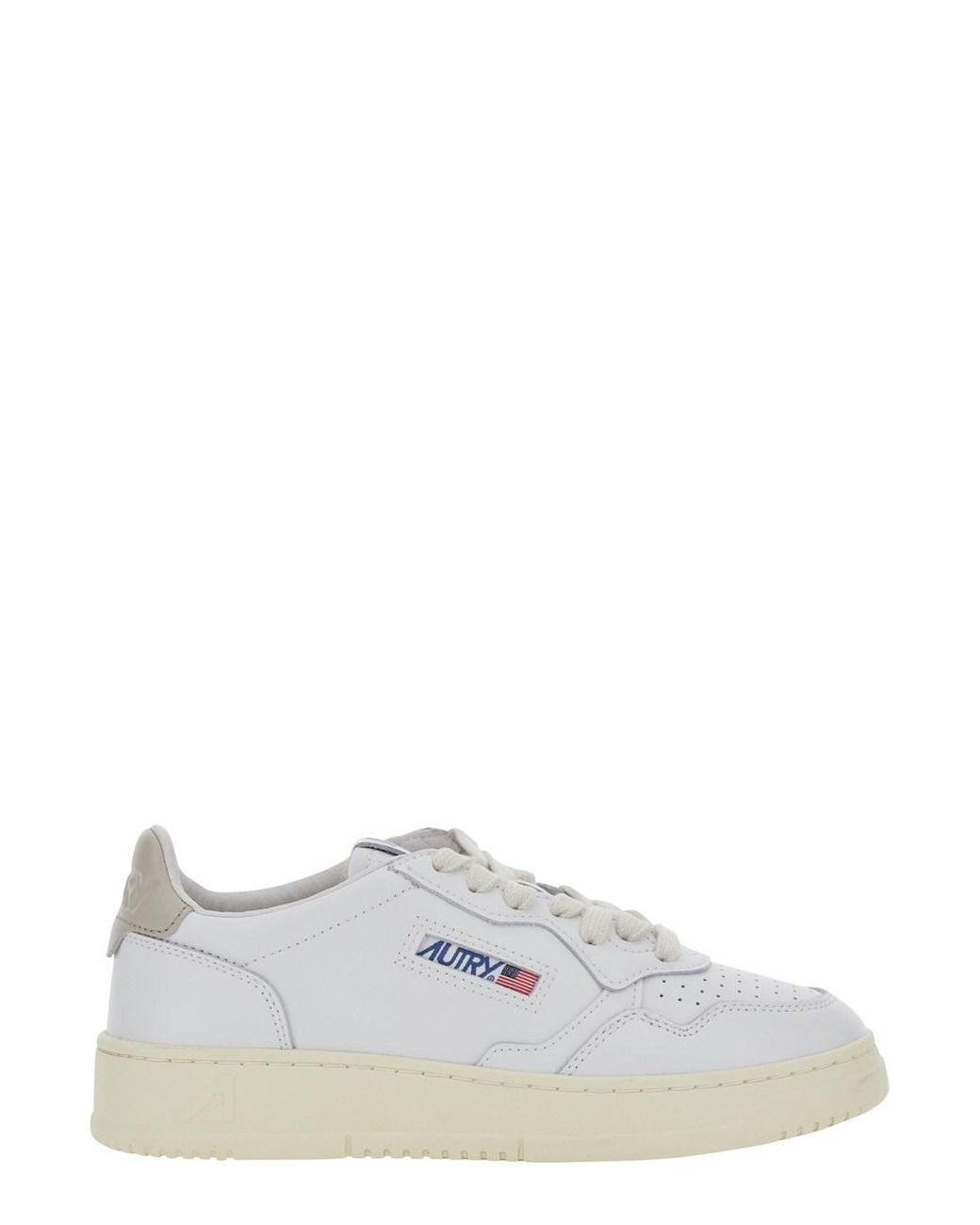 Autry White Low Top Sneakers Medalist Leather Trainers