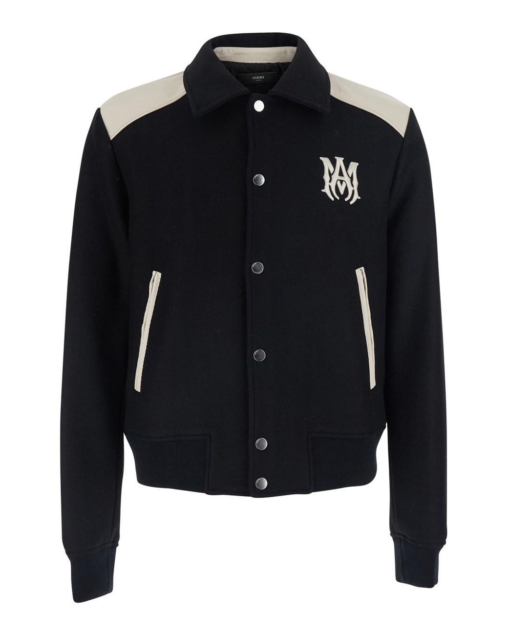 Amiri Black Jacket Ma Band Leather for men