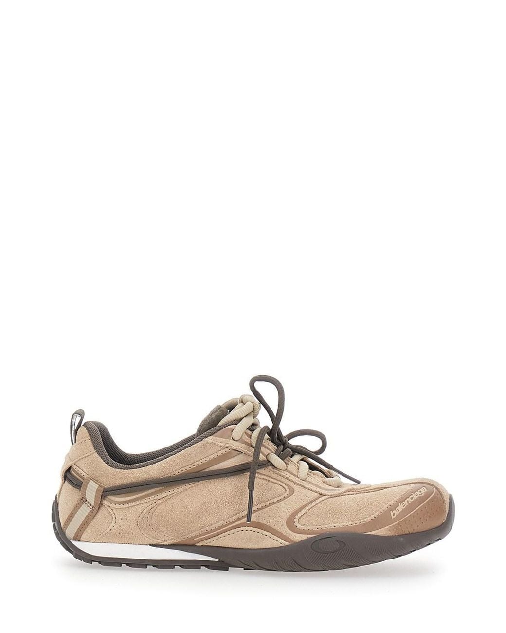 Balenciaga White 'Radar' Low Top Sneakers With Logo Patch On The Tongu