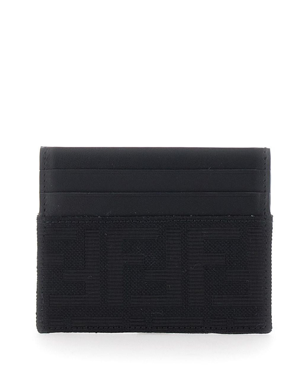 Fendi Black Cardholder With Ff Motif for men