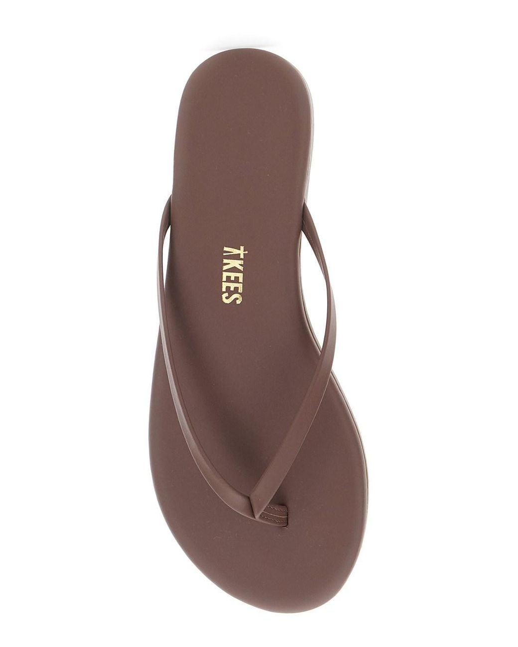TKEES Brown 'Foundations' Flip-Flop Sandals With Logo Imprint