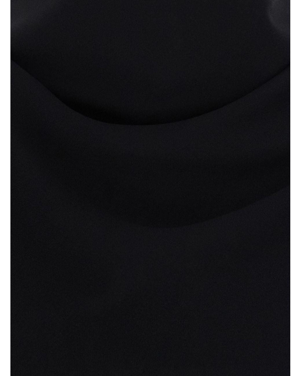 Le Plain Black Top With High Neck And Slits