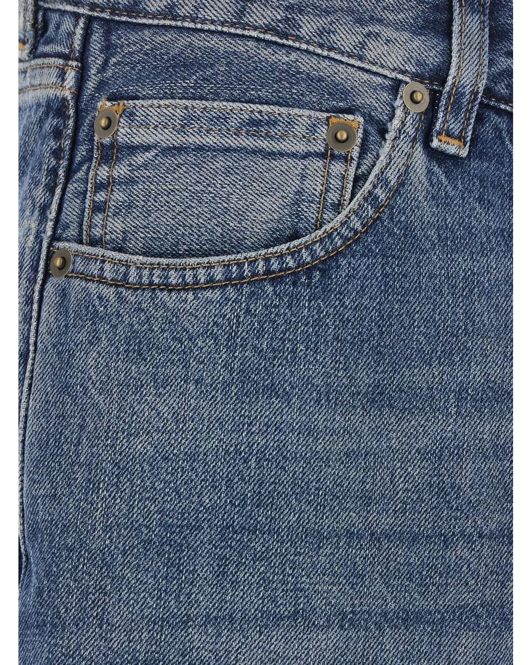 Grifoni Blue 'Reef' Jeans With Logo Patch On The Back for men