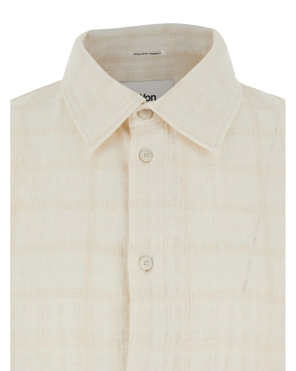 Won Hundred White 'Adriel' Shirt With Classic Collar And Long Sleeves for men
