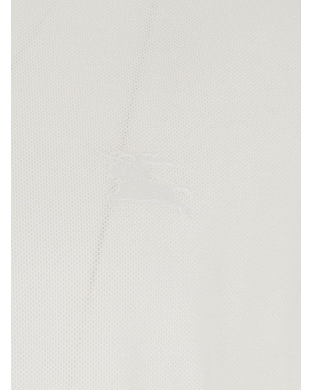 Burberry White Polo Shirt Eddie Cotton T-Shirts for men