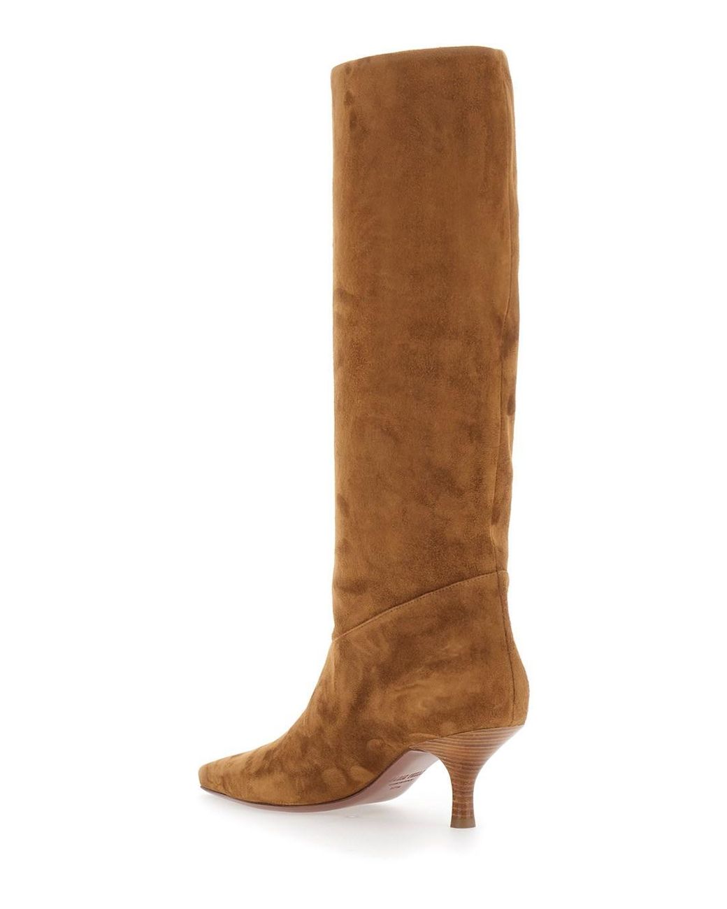 Paris Texas Brown Heeled Boots Rose 60 Goat Leather