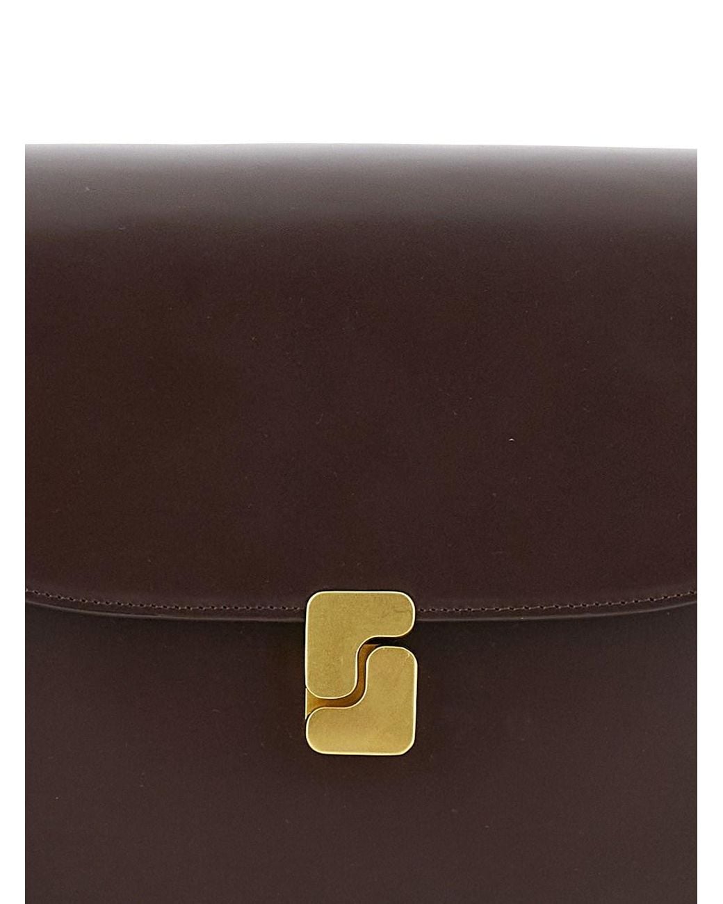 Soeur Brown 'Bellissima Maxi' Crossbody Bag With Logo Detail On The Fr