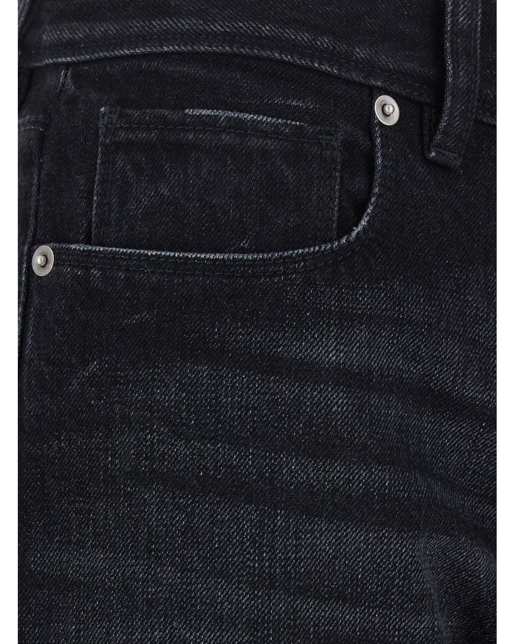 Fendi Blue Slim Jeans With Logo Patch On The Back for men