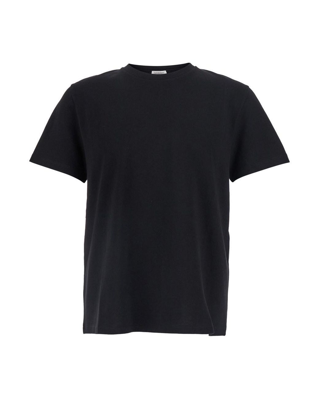 Saint Laurent Black T-Shirt Round Neck Cotton T-Shirts for men