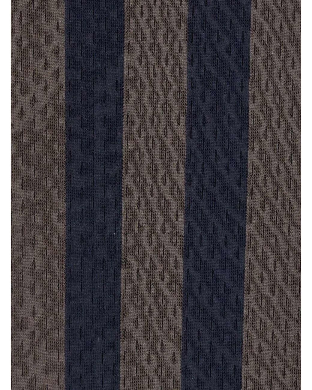 T-Shirt Girocollo Con Motivo A Righe All-Over di Fendi in Blue da Uomo