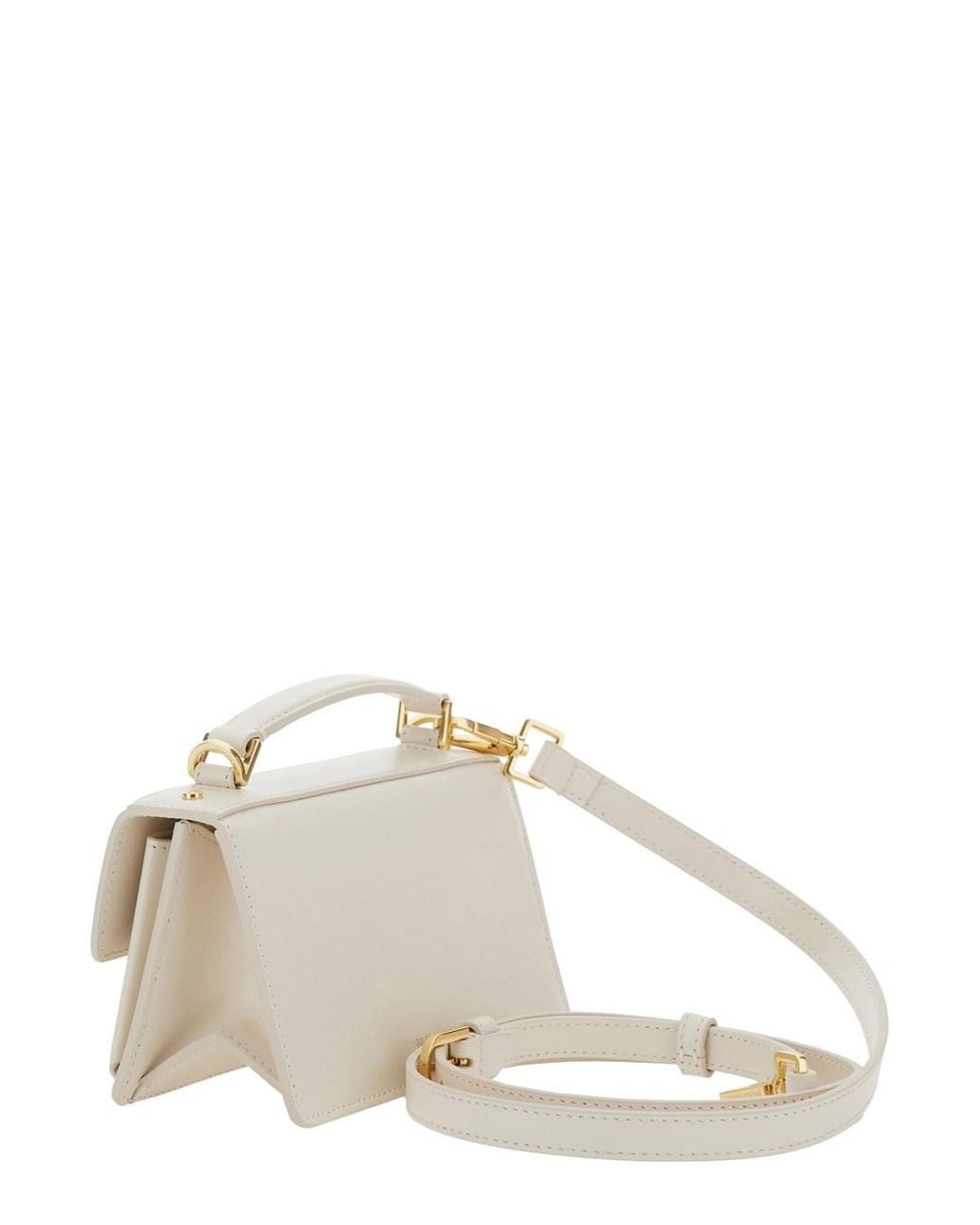 Golden Goose Deluxe Brand Natural 'Venezia' Hangbag With Adjustable And Removable Shoulder Strap And Clasp Closure