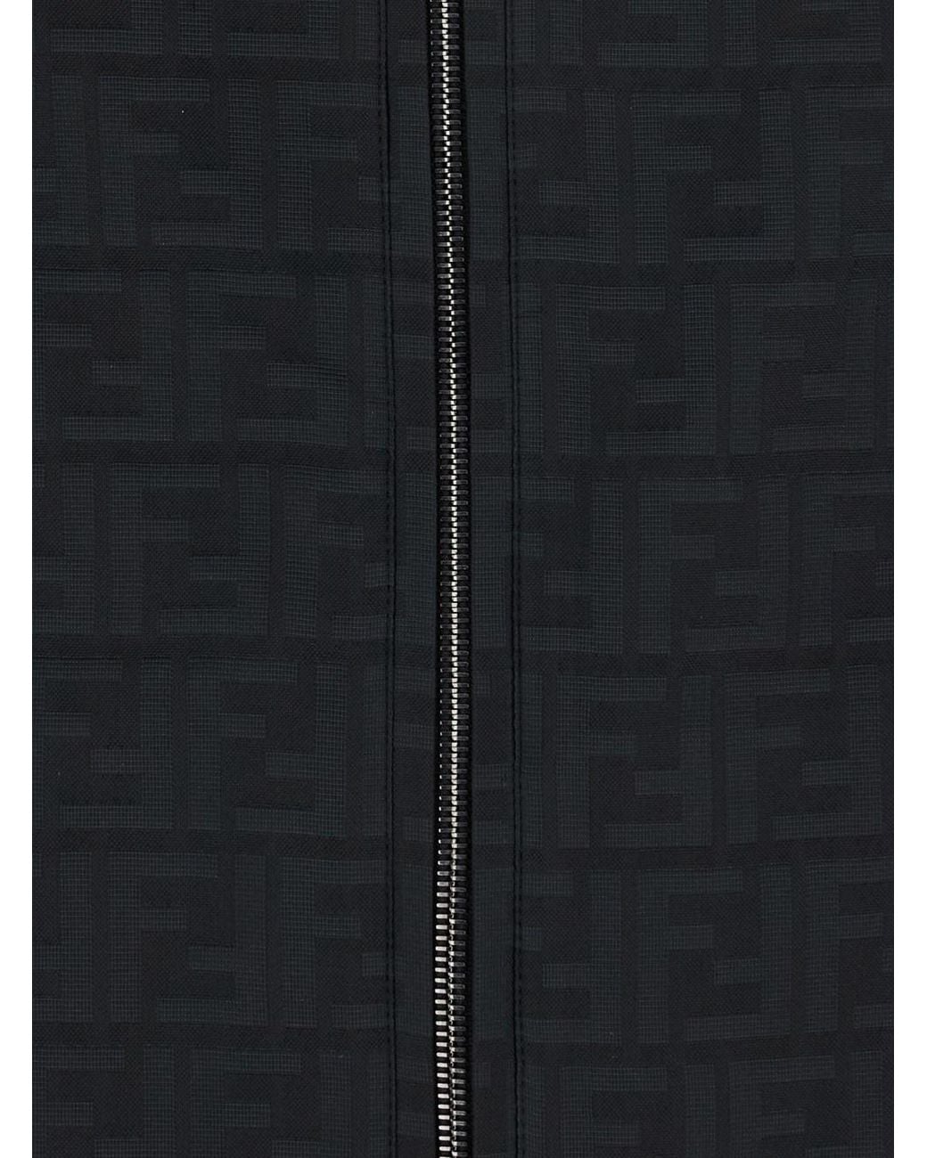 Fendi Blue Ff Nylon Cappuccio for men