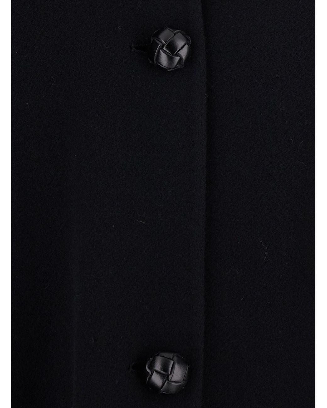 The Row Blue 'Ina' Coat With Shirt Collar And Woven Buttons