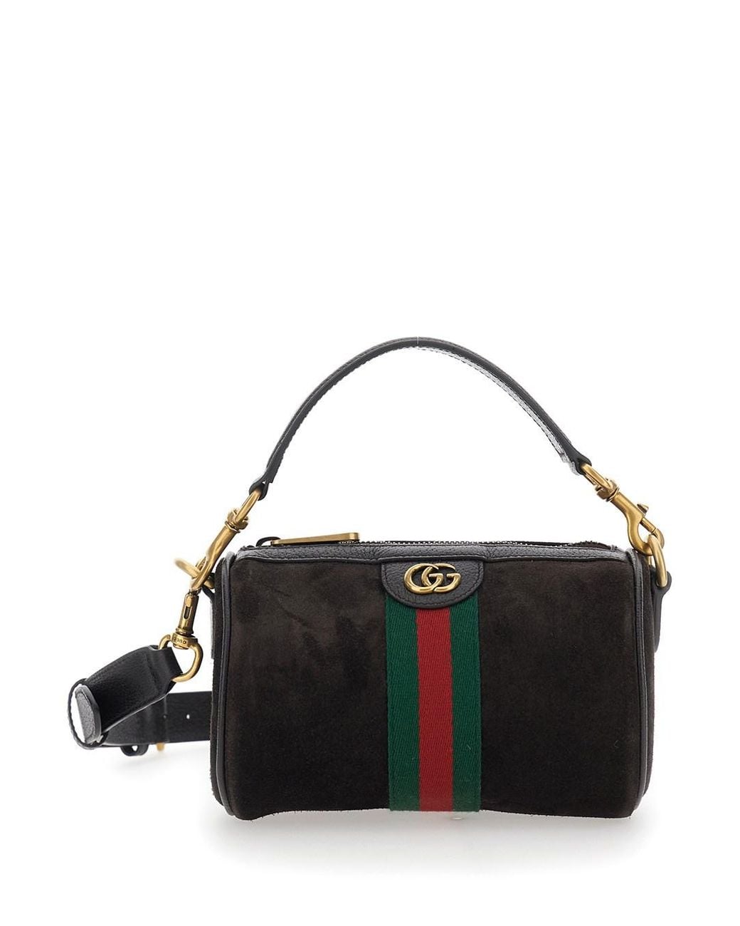Gucci Black 'Ophidia Mini' Handbag With Gg Logo And Web Detail On The Front for men
