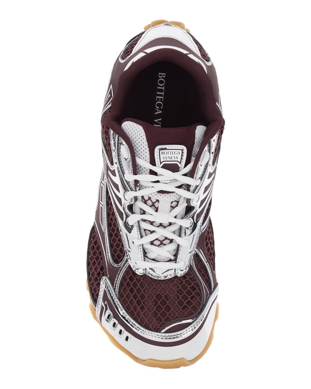 Bottega Veneta White Running Sneaker 'Orbit' With Logo Lettering Detail for men