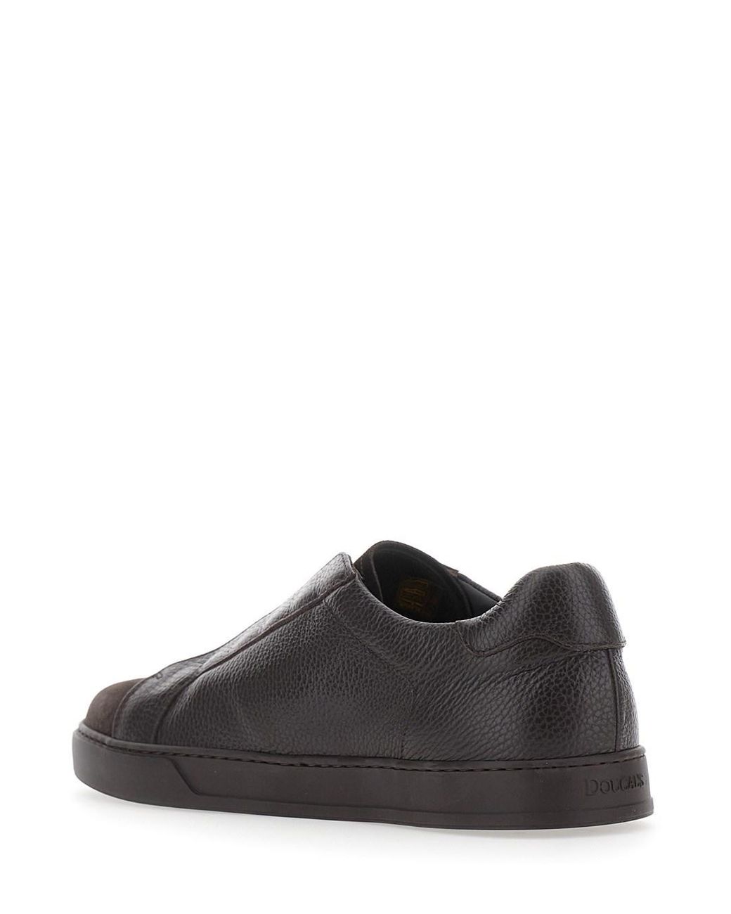 Doucal's Black 'Spencer' Low Top Sneakers With Slip-On Design for men