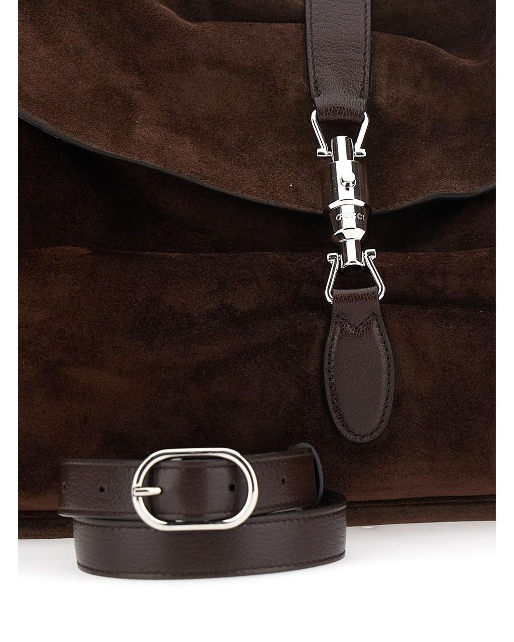 Gucci Brown 'Jackey Flap' Shoulder Bag With Adjustable Shoulder Strap for men