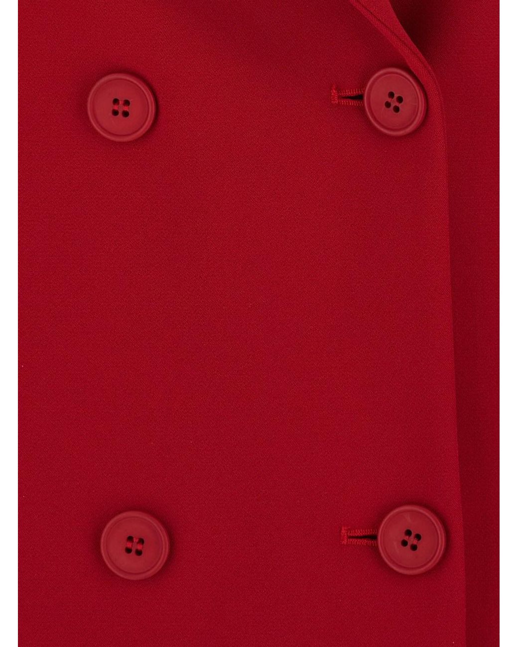 Le Plain Red Double-Breasted Jacket With Peak Revers