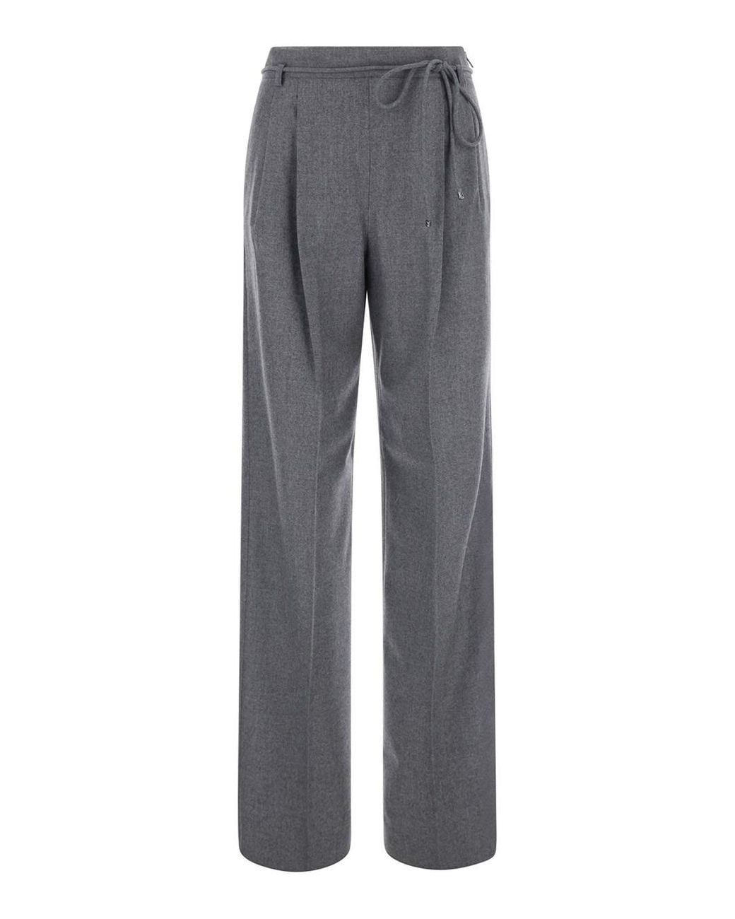 Max Mara Gray Pants Essential Fabric