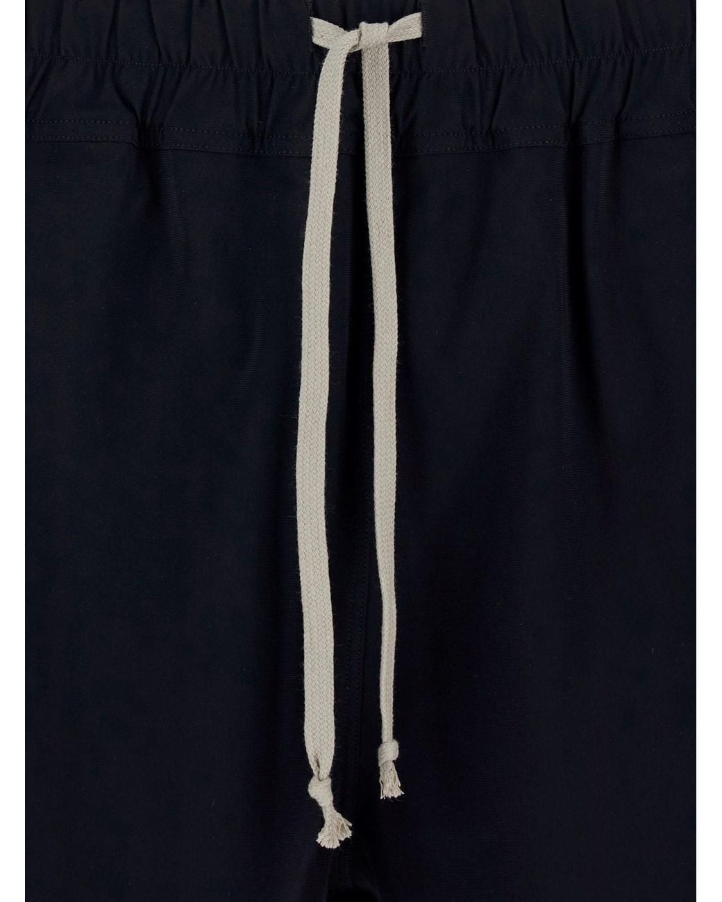 Rick Owens Blue One-Piece Swimsuit With Elastic Waist And Drawstring for men