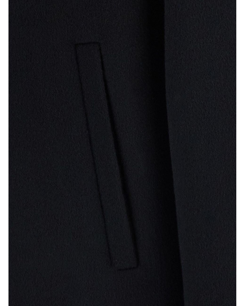 Fendi Black Lana Double Ff Full Zip Cappuccio for men