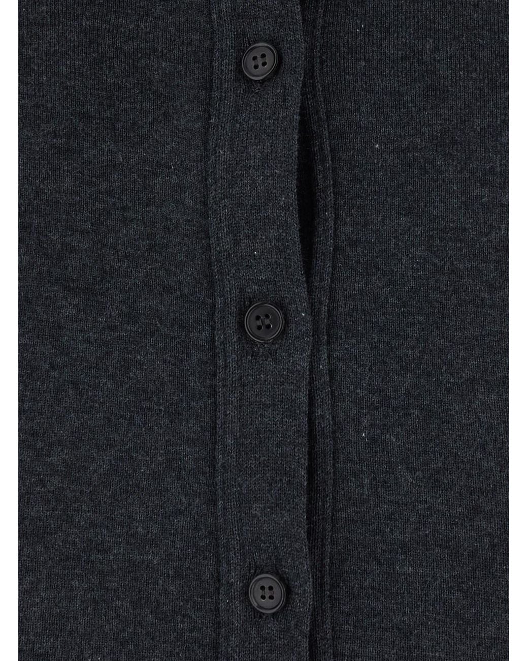 The Row Black 'Alena' Cardigan With Three-Quarter Sleeves And Round Nec