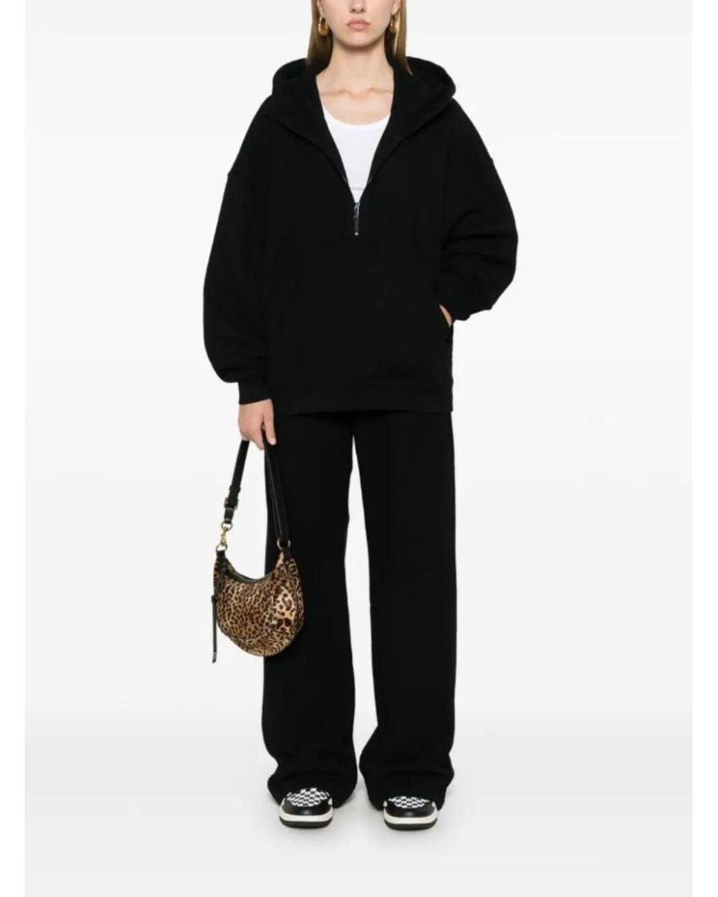 Saint Laurent Black Half-Zip Hoodie