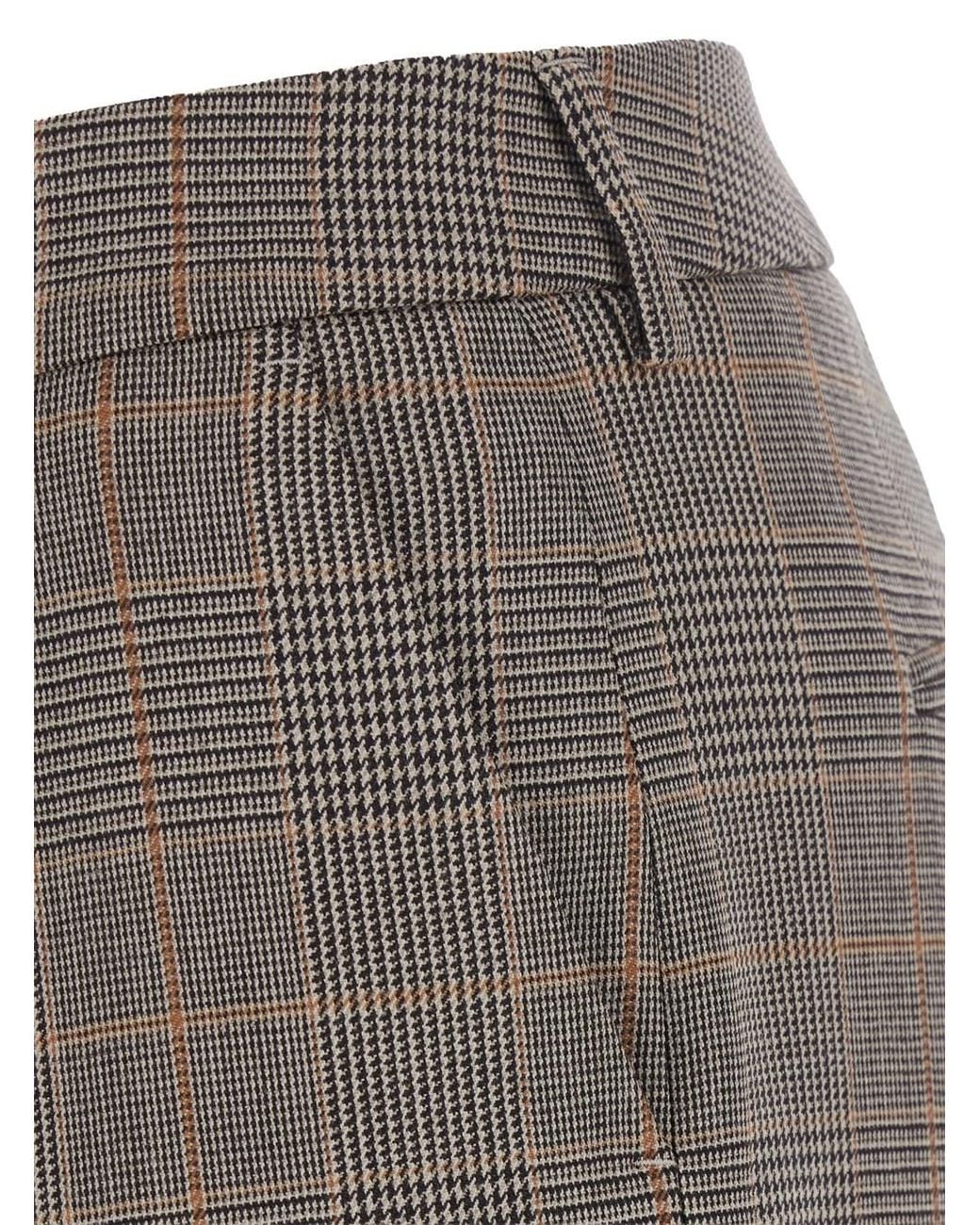 PT Torino Gray Wool Pants With Silk Finish And Stretch Fabric For Wom