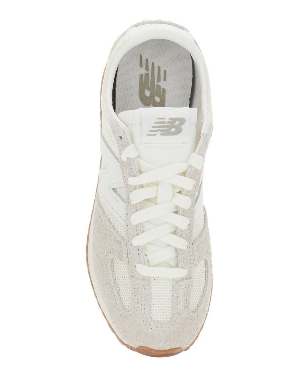 New Balance White Low Top Sneakers With Logo Patch