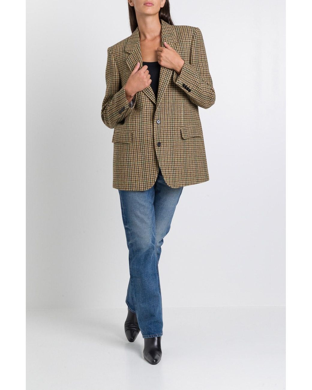 CELINEセリーヌ☆Tournon Jacket checked wool