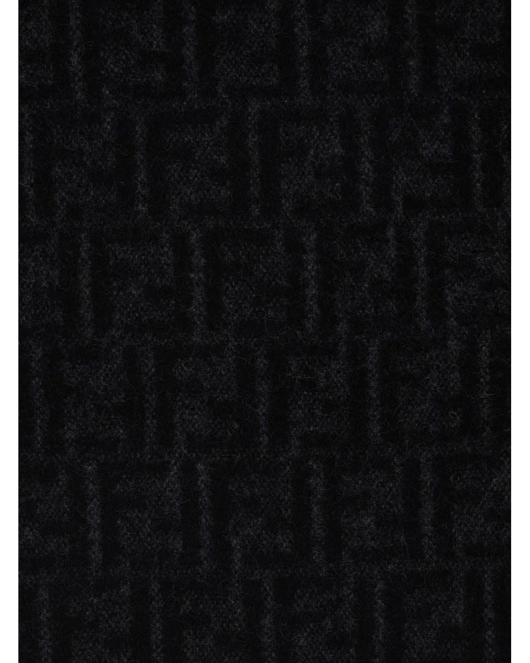 Fendi Black Ff Wool Con Frange for men