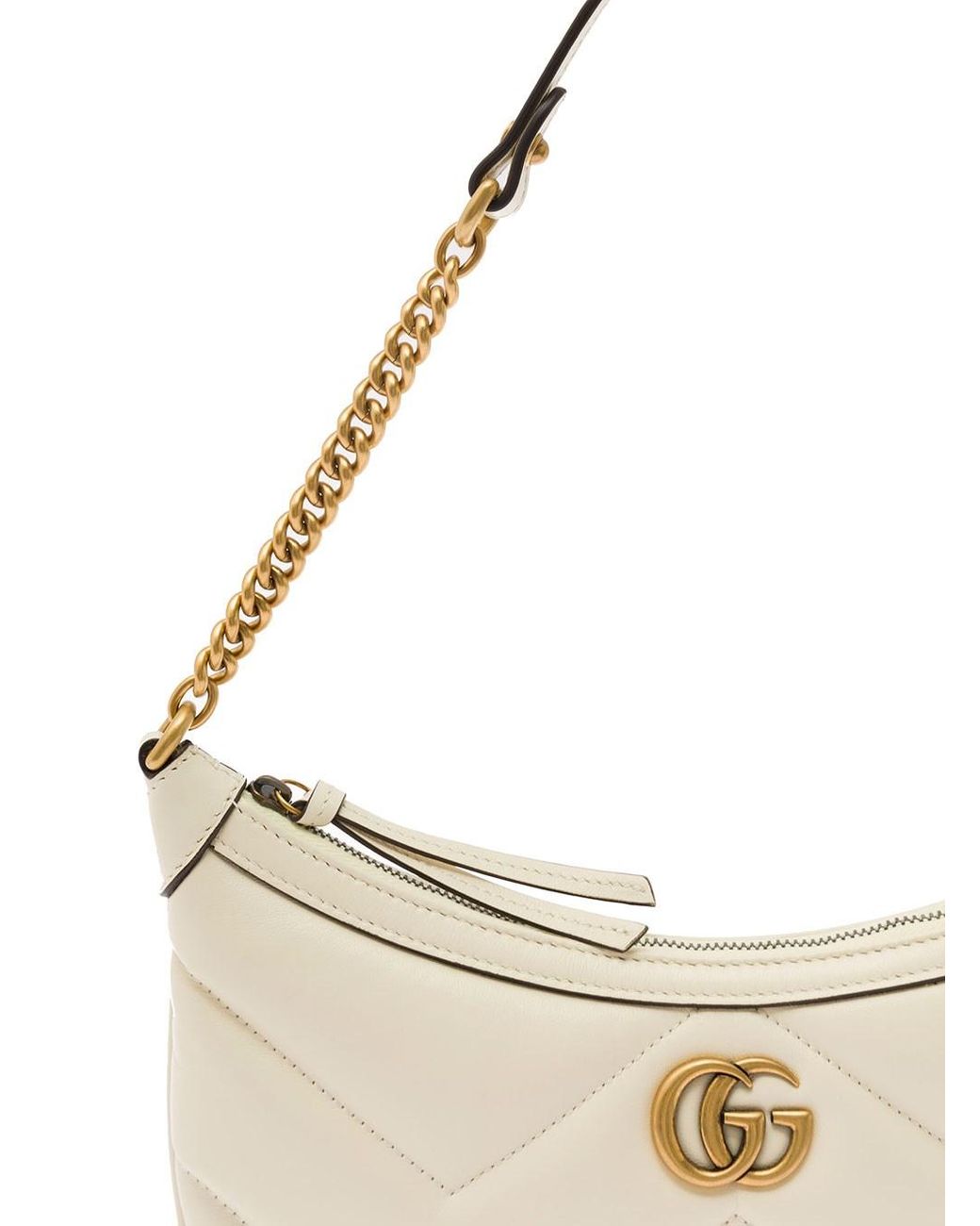 Gucci Natural 'Small Gg Marmont' Shoulder Bag