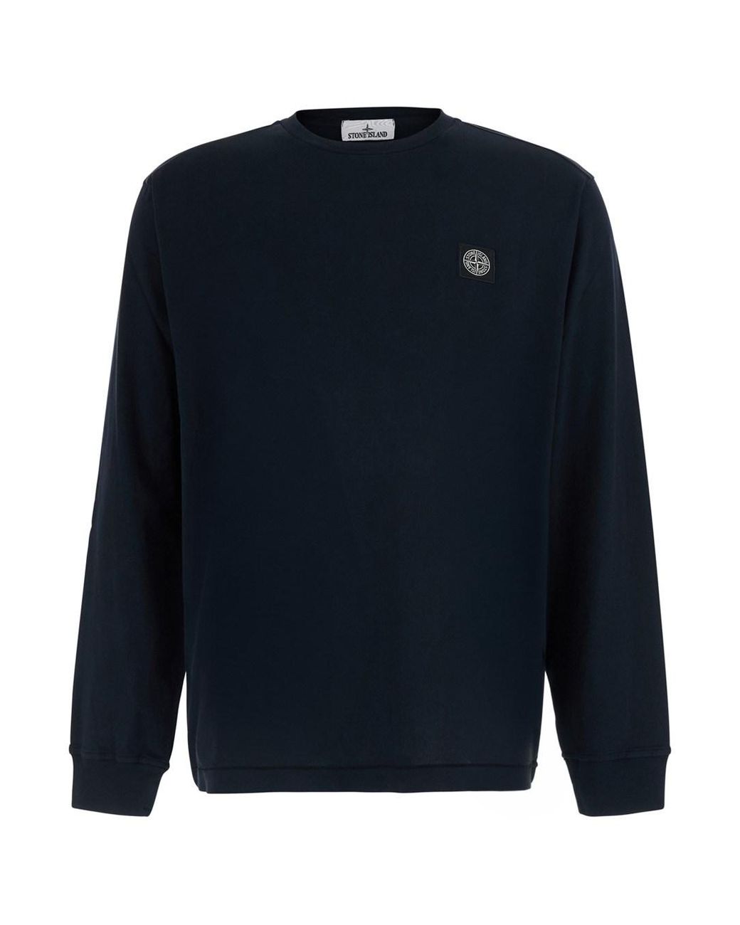 Stone Island Blue Crew Neck T-Shirt Cotton T-Shirts for men
