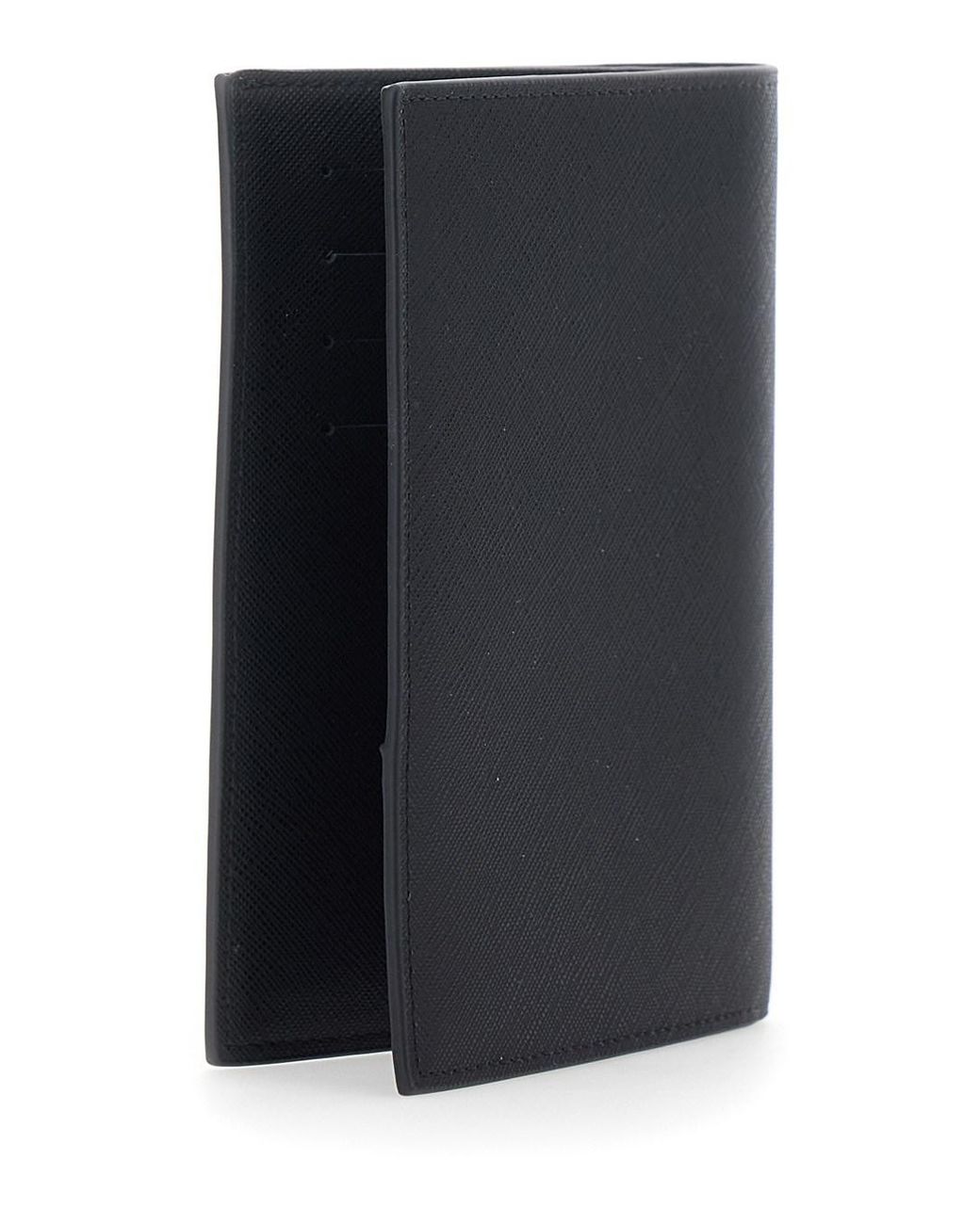 Emporio Armani Black Cardholder Tech Fabric Polyurethane Accessory for men